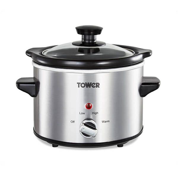 Tower 1.5 Litre Stainless Steel Slow Cooker