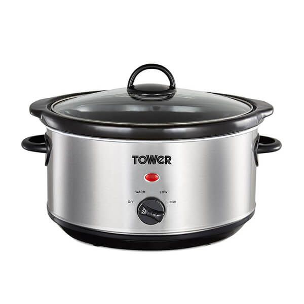 Tower 3.5 Litre Stainless Steel Slow Cooker