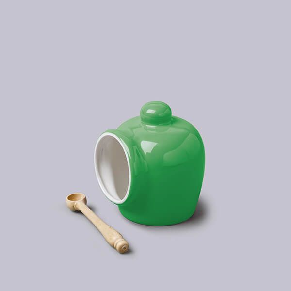 W.M.Bartleet & Sons Traditional Salt Pig with Spoon Green
