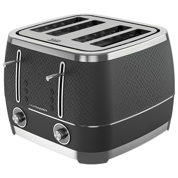 Beko Black & Chrome Cosmopolis 4 Slice Toaster