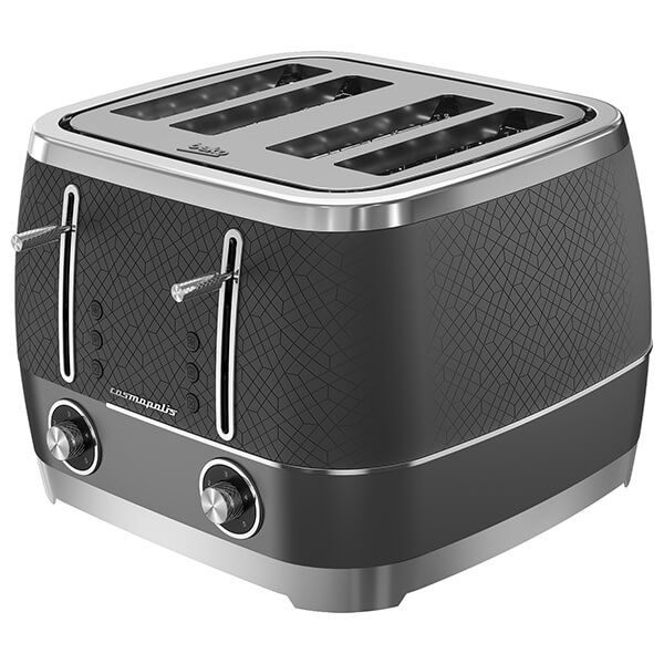Beko Grey & Chrome Cosmopolis 4 Slice Toaster