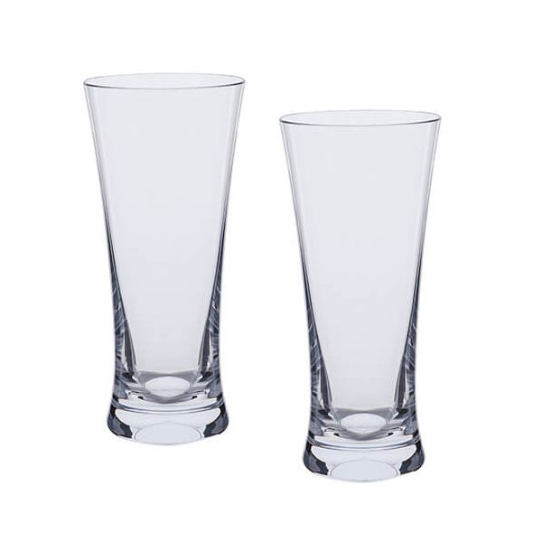 Dartington Bar Excellence Lead Crystal Set Of 2 Beer Glasses