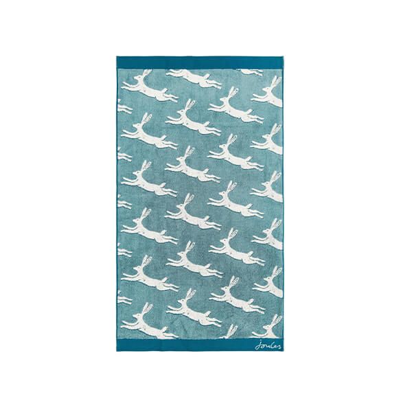 Joules Jumping Hare Hand Towel Teal
