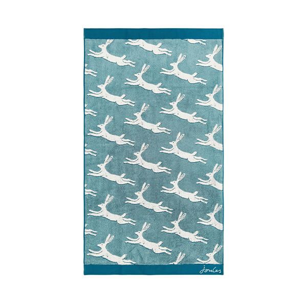 Joules Jumping Hare Bath Towel Teal