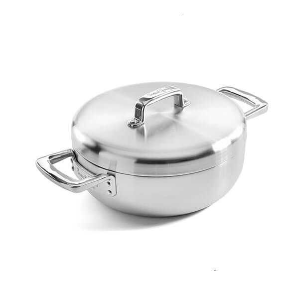 Samuel Groves Urban 24cm Stainless Steel Triply Chefs Pan with Domed Lid