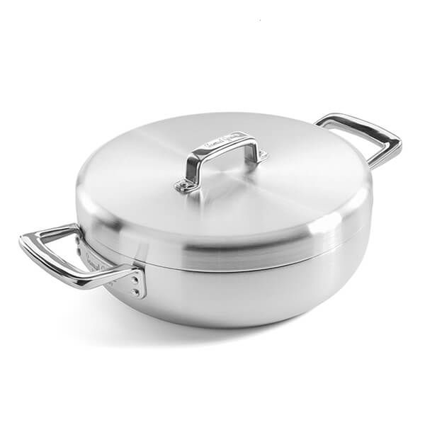 Samuel Groves Urban 28cm Stainless Steel Triply Chefs Pan with Domed Lid