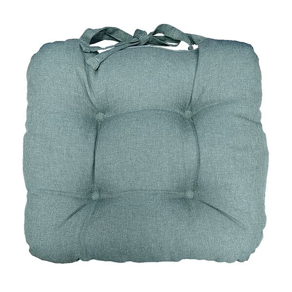 Le Chateau Linen-Look Seat Pad Duck Egg