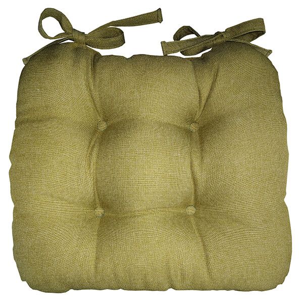 Le Chateau Linen-Look Seat Pad Olive