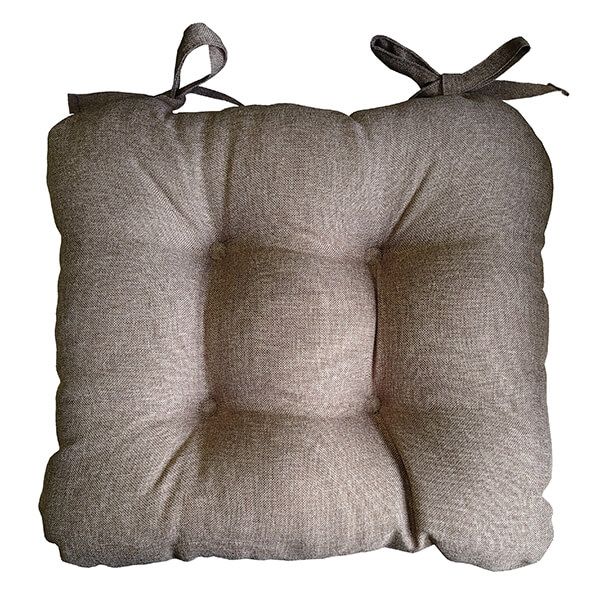 Le Chateau Linen-Look Seat Pad Coffee