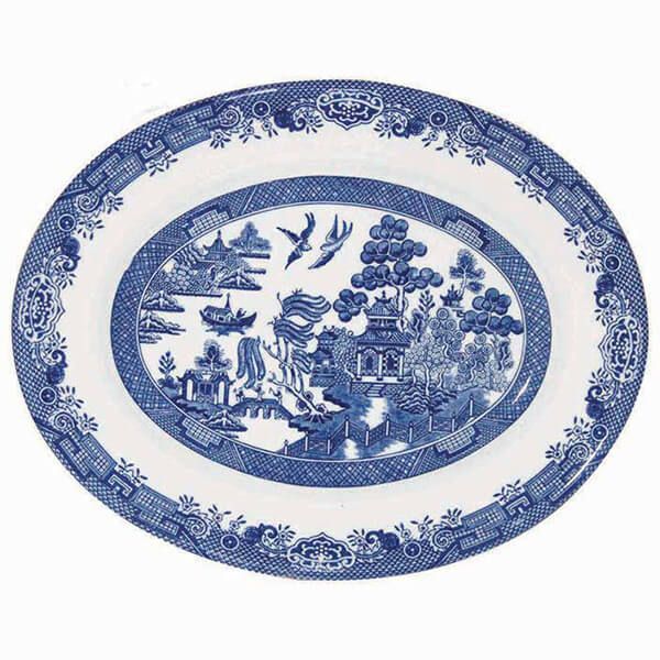 Churchill China Blue Willow 31cm Oval Dish