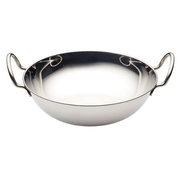 World Of Flavours Indian Large Stainless Steel Balti Dish