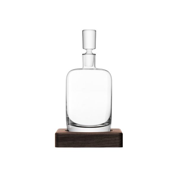 LSA Whisky Renfrew Decanter 1.1L Clear With Walnut Base