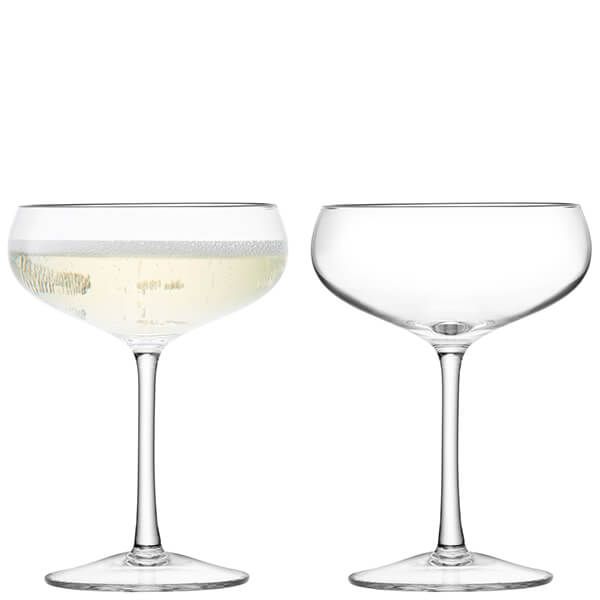 LSA Wine Champagne Saucer 215ml Clear Set of Two