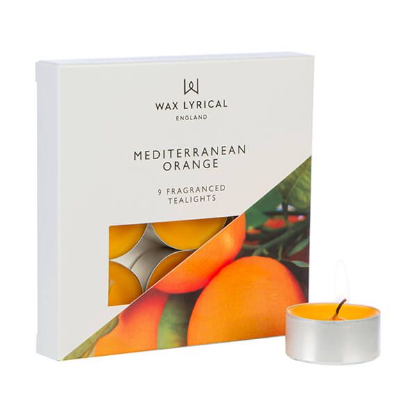 Wax Lyrical Mediterranean Orange Pack of 9 Tealights