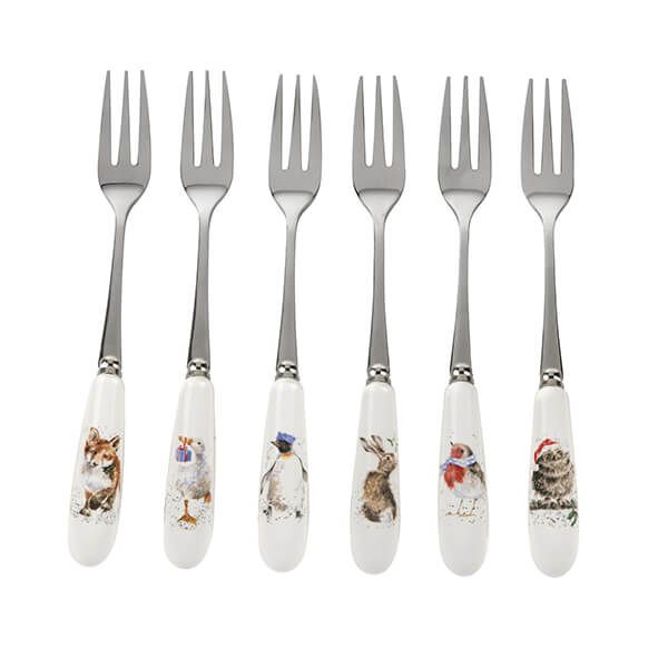 Wrendale Designs Christmas Pastry Forks Set Of 6