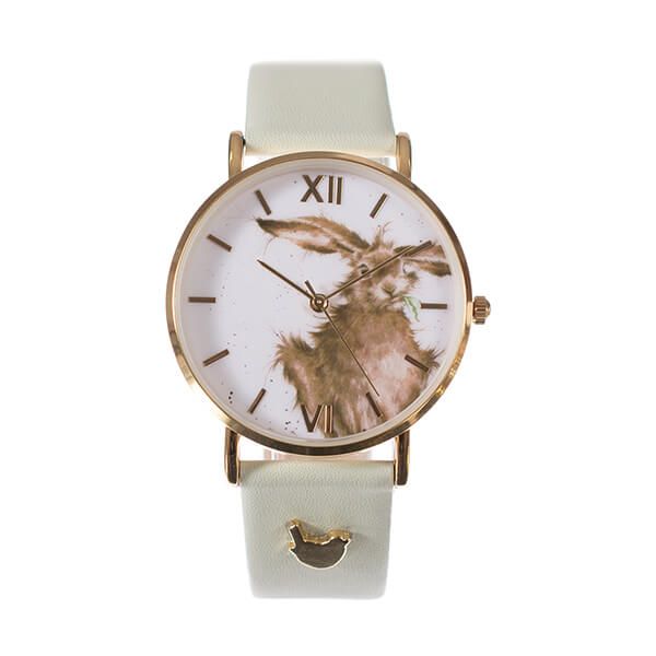 Wrendale Designs Hare Watch - Green Vegan Leather Strap