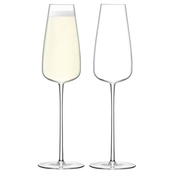 LSA Wine Culture Champagne Flute 330ml Clear Set Of Two