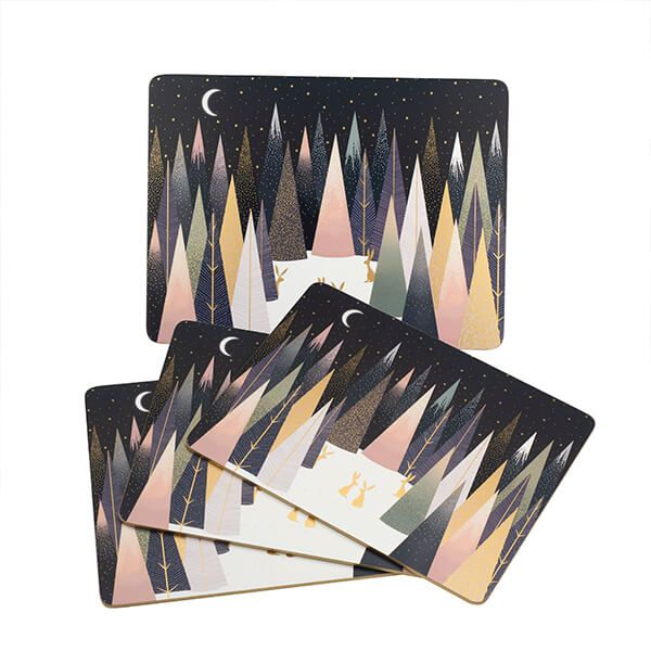 Sara Miller Frosted Pines Collection Set of 4 Placemats