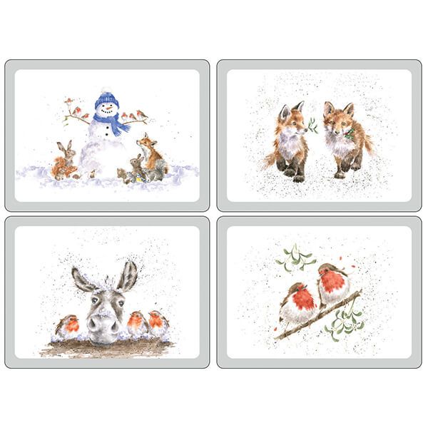 Wrendale Designs Christmas Placemats Set Of 4