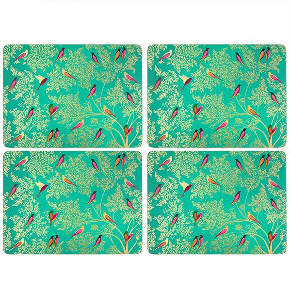 Sara Miller Chelsea Collection Set of 4 Large Green Placemats