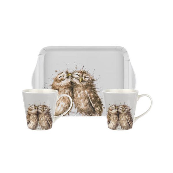 Wrendale Designs Mug & Tray Set Owl 6 for 5