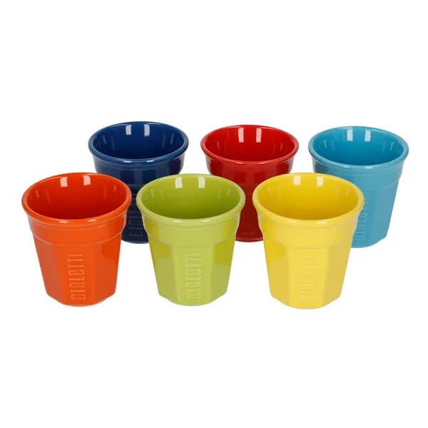 Bialetti Espresso Cups Set Of 6 Cup Set Multi Coloured