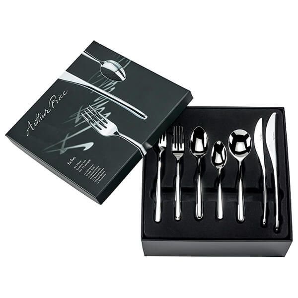 Arthur Price Signature Echo 84 Piece Cutlery Box Set plus FREE Set of 12 Tea Spoons