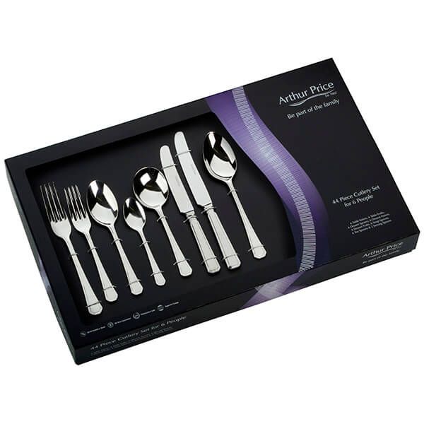 Arthur Price Classic Grecian 44 Piece Cutlery Gift Box Set FREE Extra Six Tea Spoons