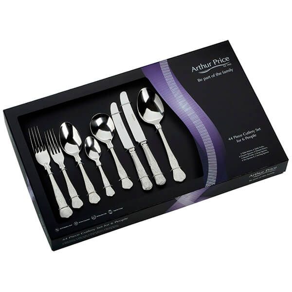 Arthur Price Classic Kings 44 Piece Cutlery Gift Box Set FREE Extra Six Tea Spoons