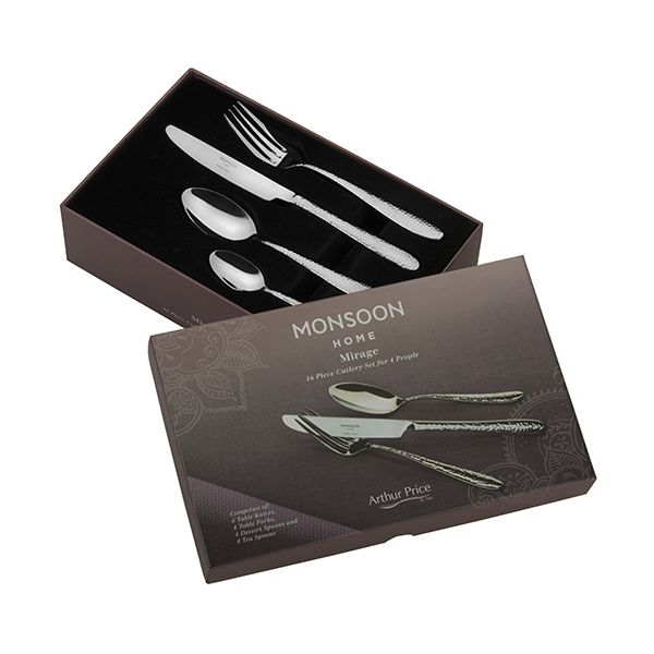 Arthur Price Monsoon Mirage 16 Piece Cutlery Gift Box Set