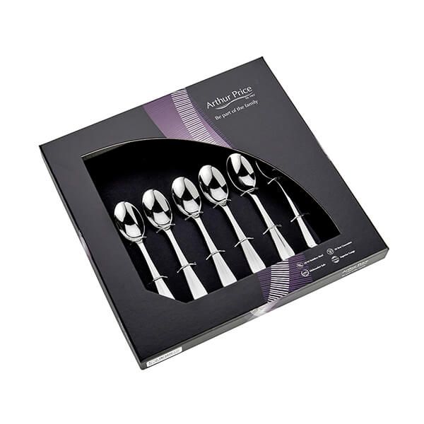 Arthur Price Classic Rattail Set of 6 Coffee Spoons