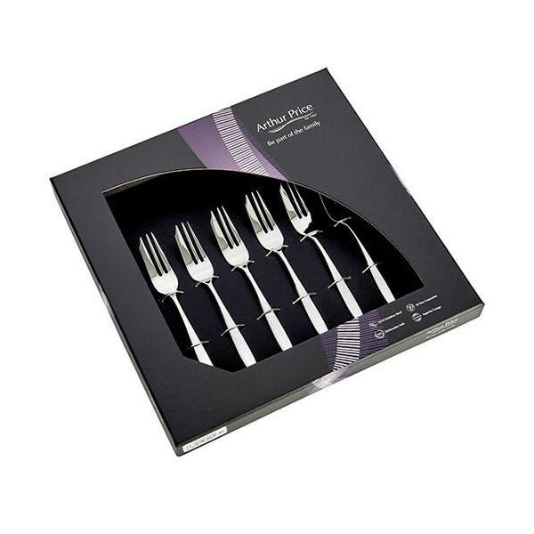 Arthur Price Contemporary Willow Set of 6 Pastry Forks