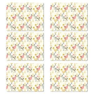 Denby Set Of 6 Hens Placemats