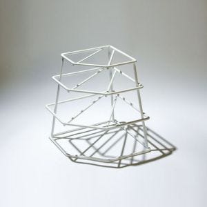 Delfinware Wireware White 4 Tier Plate Stacker