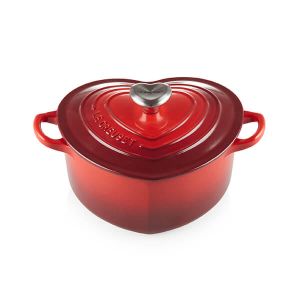 Le Creuset L'Amour Heart Collection 20cm Heart Casserole with Heart Knob