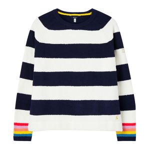 Joules Cream Navy Stripe Seaport Chenille Jumper