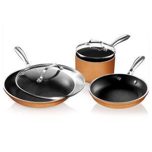 Gotham Steel Cast Textured 5 Piece Cookware Set