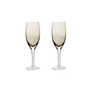 Denby Monsoon Lucille Gold Set Of 2 White Wine Glasses