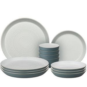 Denby Impression Charcoal 12 Piece Tableware Set