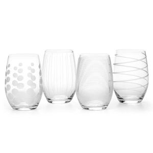 Gift Set of 6 Mikasa Encore Stemless Wine Goblets 16.5-Ounce 