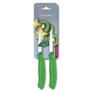 Victorinox Swiss Classic Green Serrated Paring Knife Twin Pack