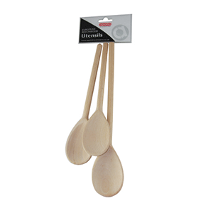 Beech Wooden Spoon Three Piece Set 8", 10", 12"