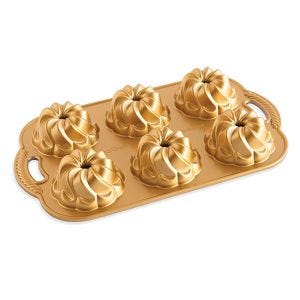 Nordic Ware Gold Pirouette Bundtlette Pan