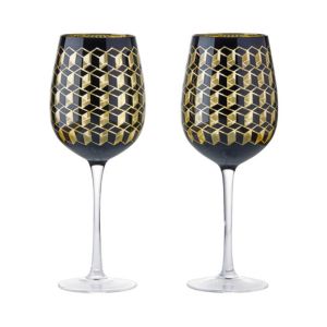 Artland Set of 2 Cubic Wine Glasses