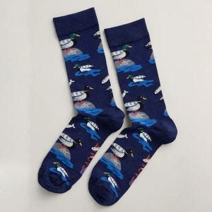 Seasalt Men's Bamboo Arty Socks Cober Valley Maritime