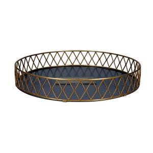 BarCraft Brass Finish Serving Tray