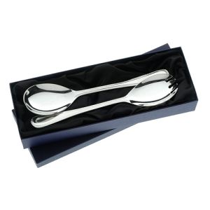 Arthur Price of England Sovereign Silver Plate Salad Servers Bead
