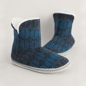 Seasalt Snooze Slipper Booties Lost Maze Storm
