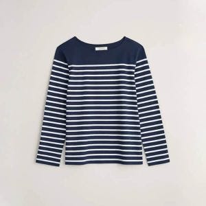 Seasalt Sailor Shirt Falmouth Breton Maritime Chalk