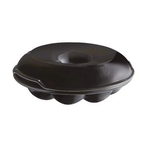 Emile Henry Charcoal Crown Bread Roll Baker 30.5cm